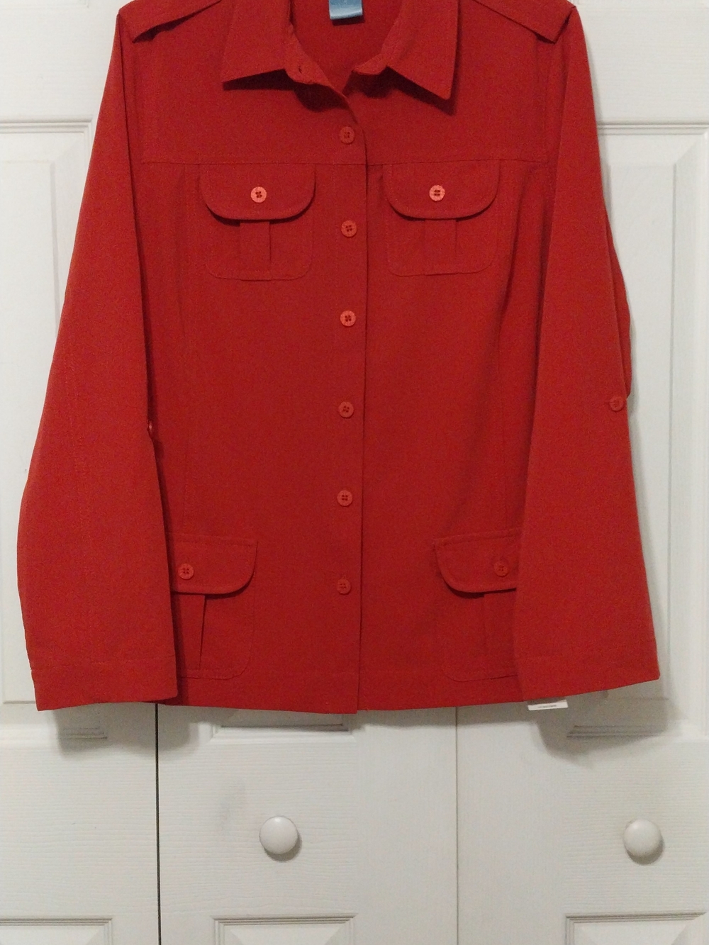 Koret Red Utility Button-Front Jacket